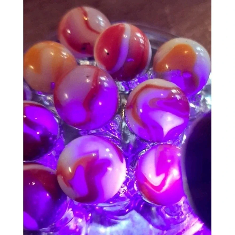 Lot Of 11 Estate Sale‎ Marbles 3 UV Reactive